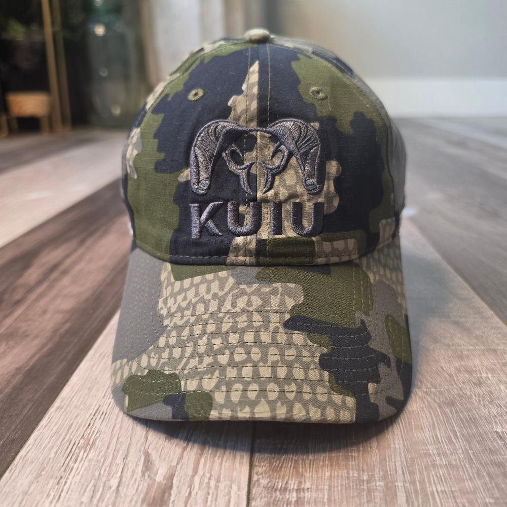 KUIU Logo Hat Unisex OS Verde Camo Excellent Ripstop Hunting Cap